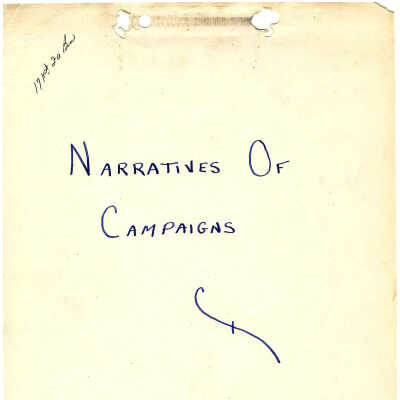 171st Field Artillery Campaign Narrative 1943