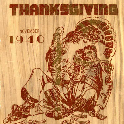 Thanksgiving Menu and roster for 189th Field Artillery