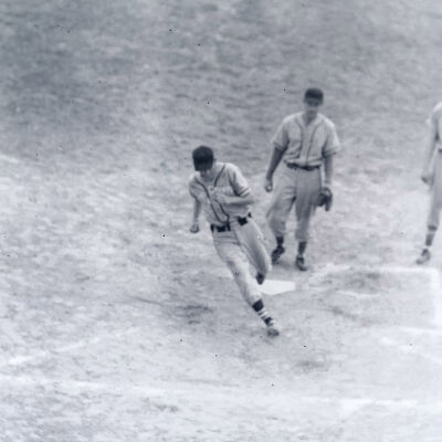 Soldiers playing baseball