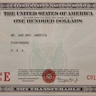 $100 War Bond