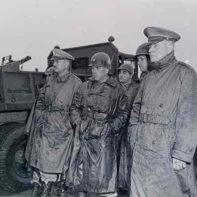 Generals Allen and Dulaney and others observing training