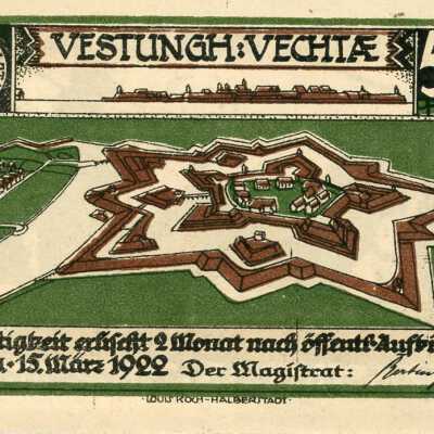 German City of Vechta Fifty Pfennig Notgeld-1922