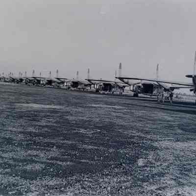 C-119 cargo planes awaiting loading