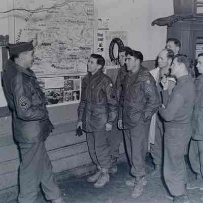 Soldiers prepare to leave for England