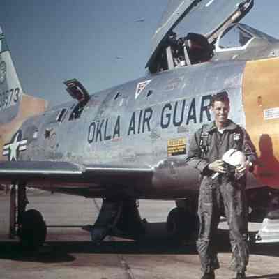 Pilot in front of his Jet