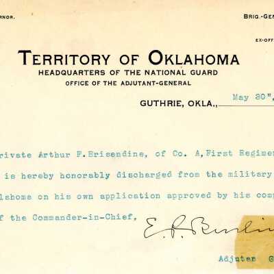Special Order #56 Headquarters Oklahoma National Guard-1904