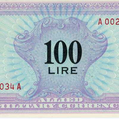 Italian Allied Occupation One Hundred Lire