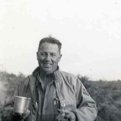 Soldier with booze bottle