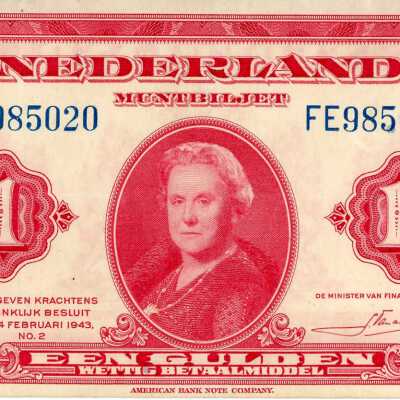 Netherlands One Gulden-1943