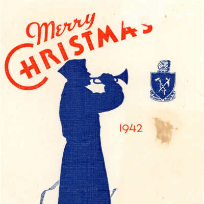 Christmas menu and roster for 179th Infantry