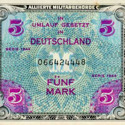 German Five Mark Allied Occupation