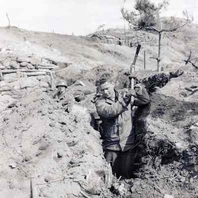 Soldier Swinging Pickaxe