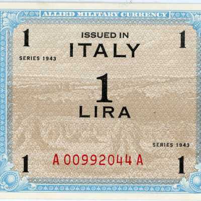 Italian Allied Occupation One Lira