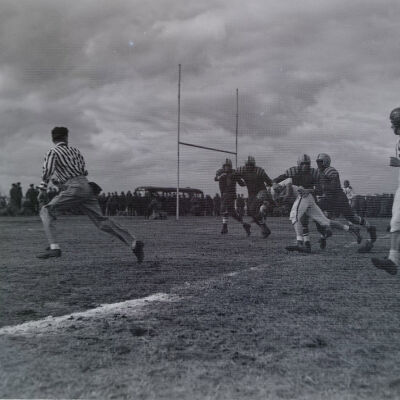 Soldiers playing football