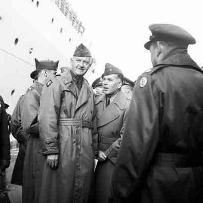 General Styron with another General on a dock
