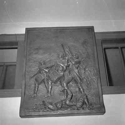 Bas-relief plaque of the fife and drum corps