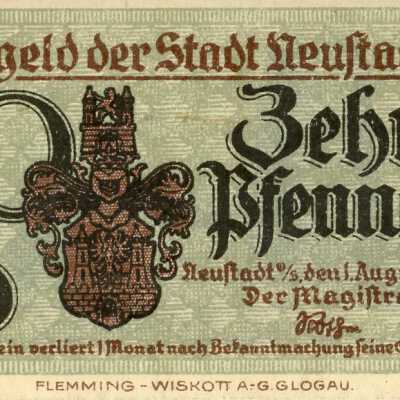 German City of Neustadt Ten Pfennig Notgeld-1920