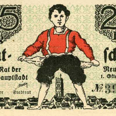 German City of Neustrelitz Twenty-Five Pfennig Notgeld-1920