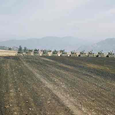 Tanks lined up for review
