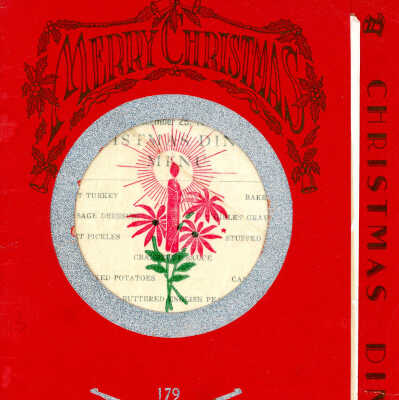 Christmas menu and roster for 179th Infantry