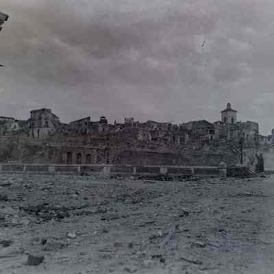 View of Benevento with Bailey bridge