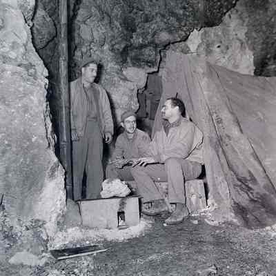 Soldiers in a cave