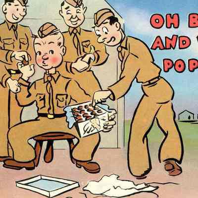 Army Life Cartoon Postcard