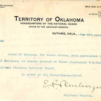 Special Order #53 Headquarters Oklahoma National Guard-1904