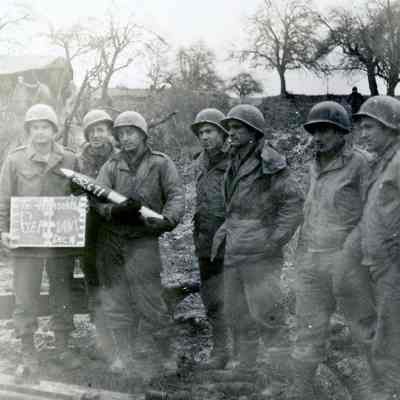 First artillery shell fired into Germany