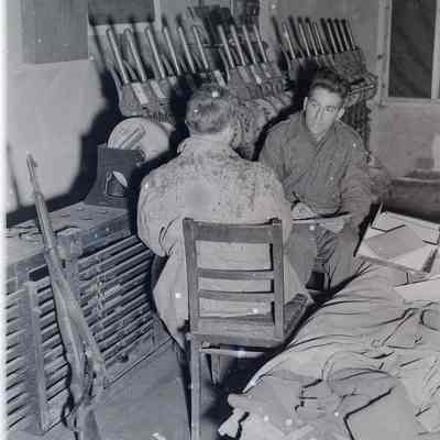 Two soldiers talking