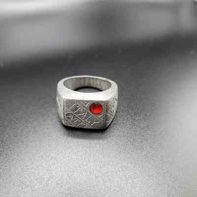 Men's ring with Italian and Thunderbird inscriptions