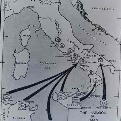 Map of the invasion of Italy