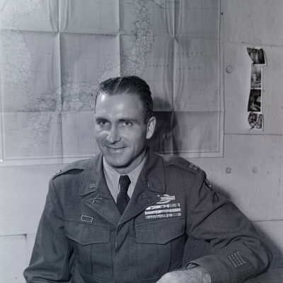 Unknown officer at his desk