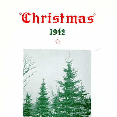 Christmas menu and roster for 160th Field Artillery