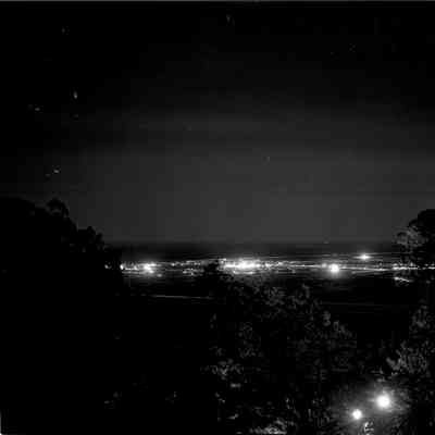 Night photo of Camp Barkeley