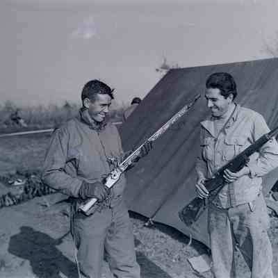 Soldiers with guns