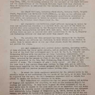 General Order #5 Headquarters Oklahoma National Guard-1933
