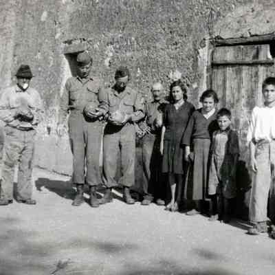 Soldiers with an Italian Family