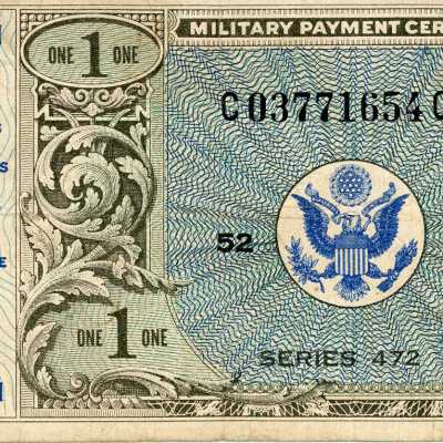 United States Military Payment Certificate One Dollar-1948-1951