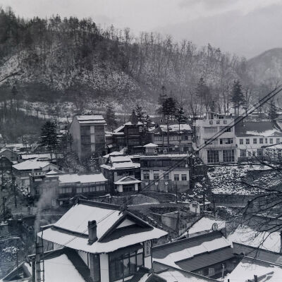 Winter view of a town