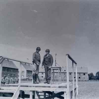 George Patton reviewing the 45th Division