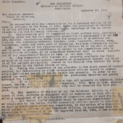 General Order #18 Headquarters Oklahoma National Guard-1910