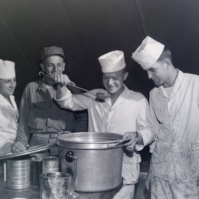 Cooks preparing a meal