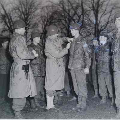 General Patch awarding decorations
