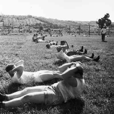 Soldiers doing physical training