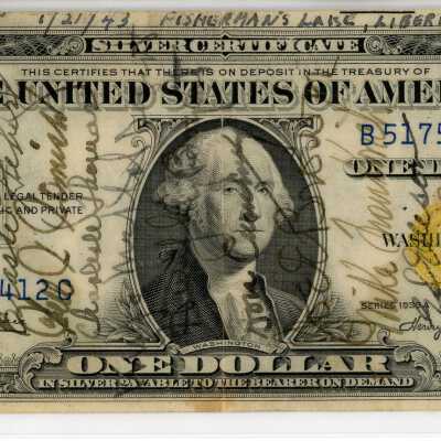 United States One Dollar Silver Certificate 1935 Yellow Seal-North Africa Issue