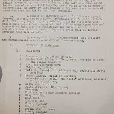 General Order #16 Headquarters Oklahoma National Guard-1922