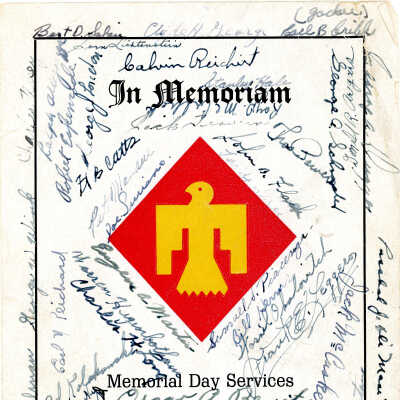 Memorial Day Service program