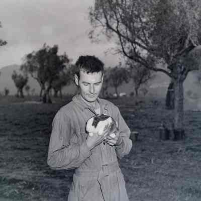 Soldier with a rabbit