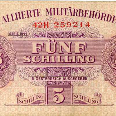 Austrian Allied Military Authority Five Schilling-1944